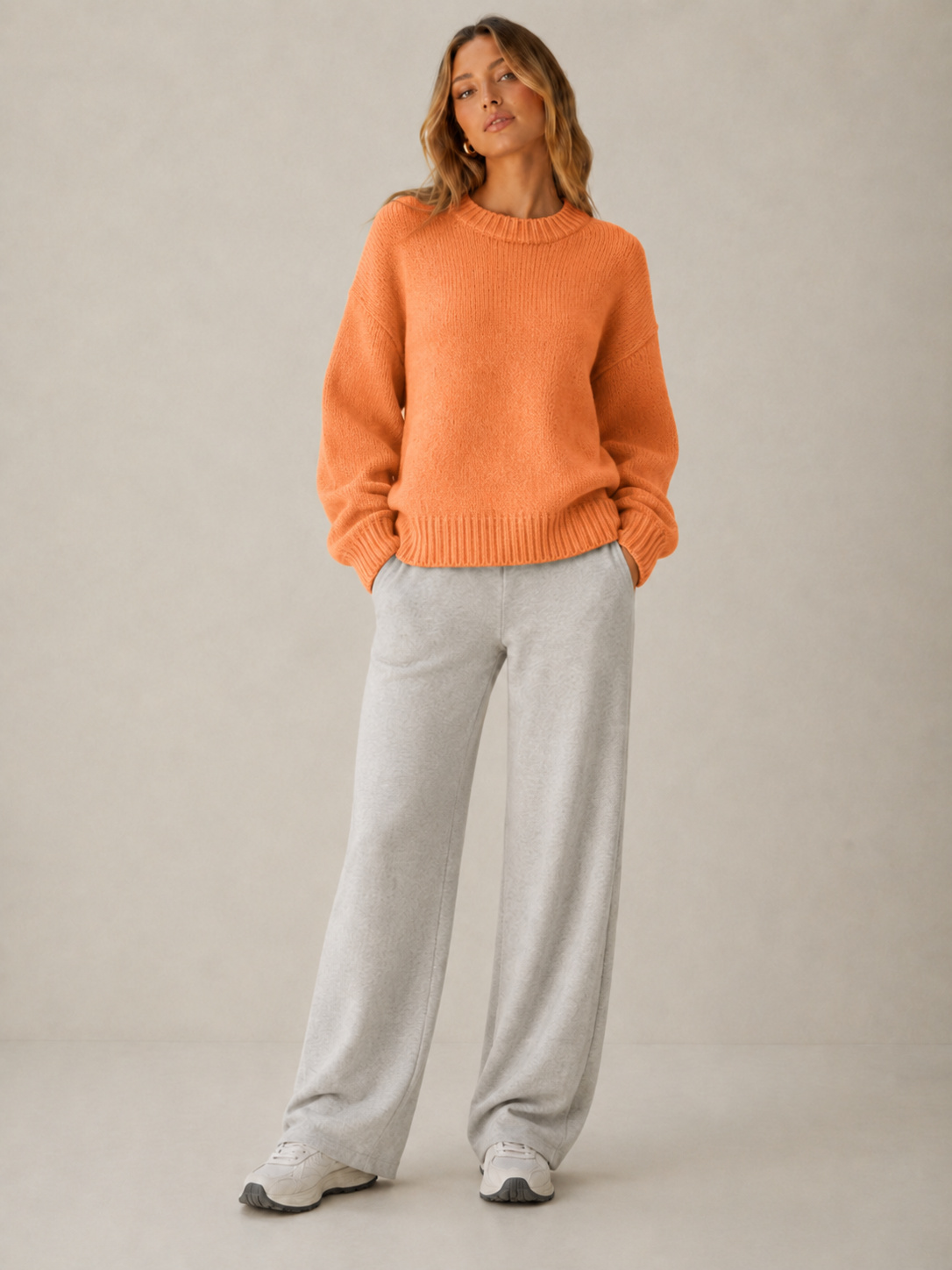 Lockerer Pullover aus Strick