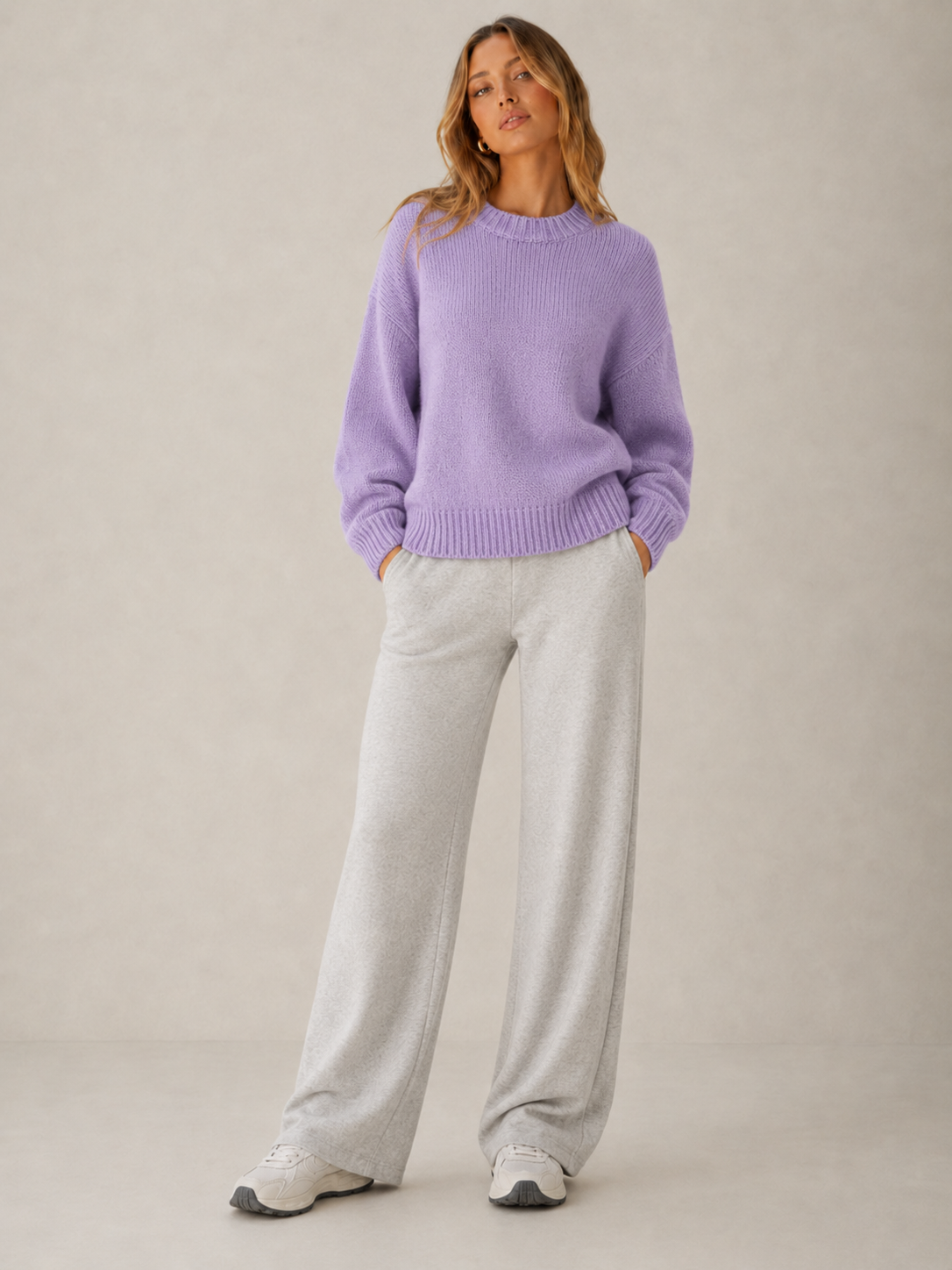 Lockerer Pullover aus Strick