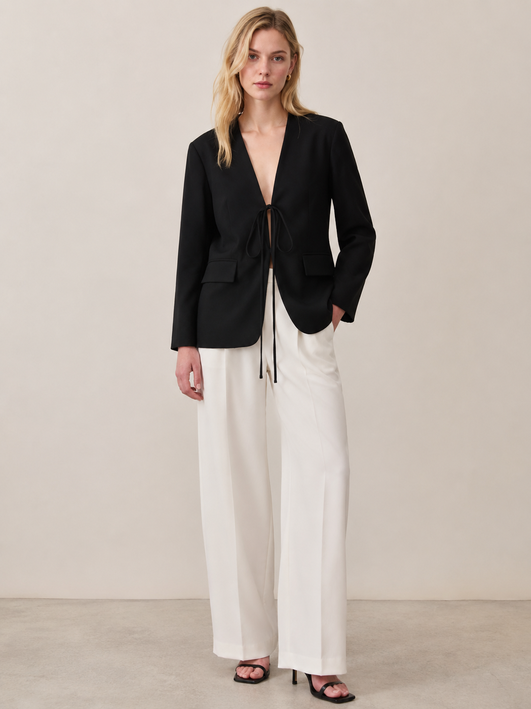 Oversize Blazer mit Schleifendetail