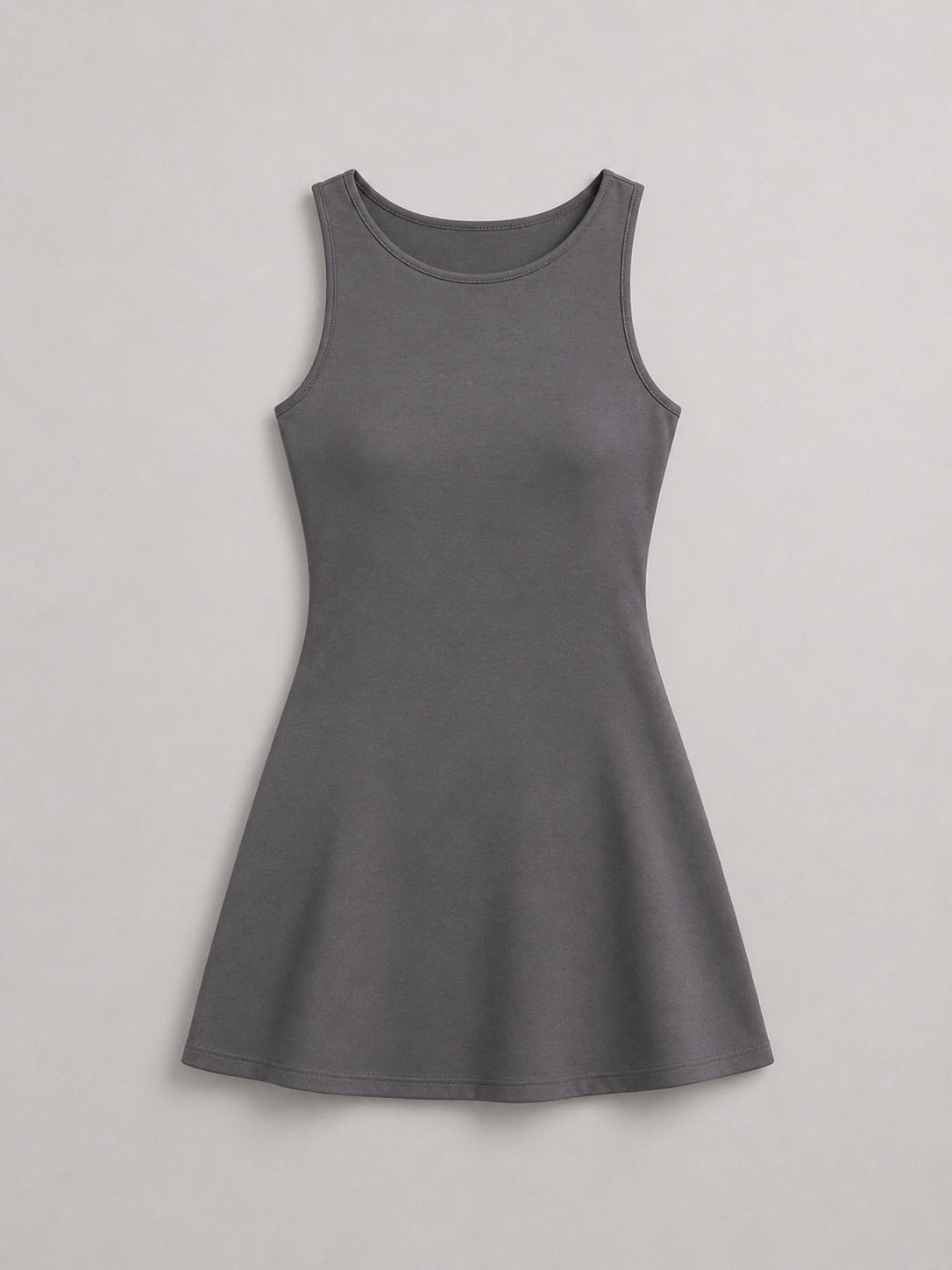 Ärmelloses Strick Mini Kleid