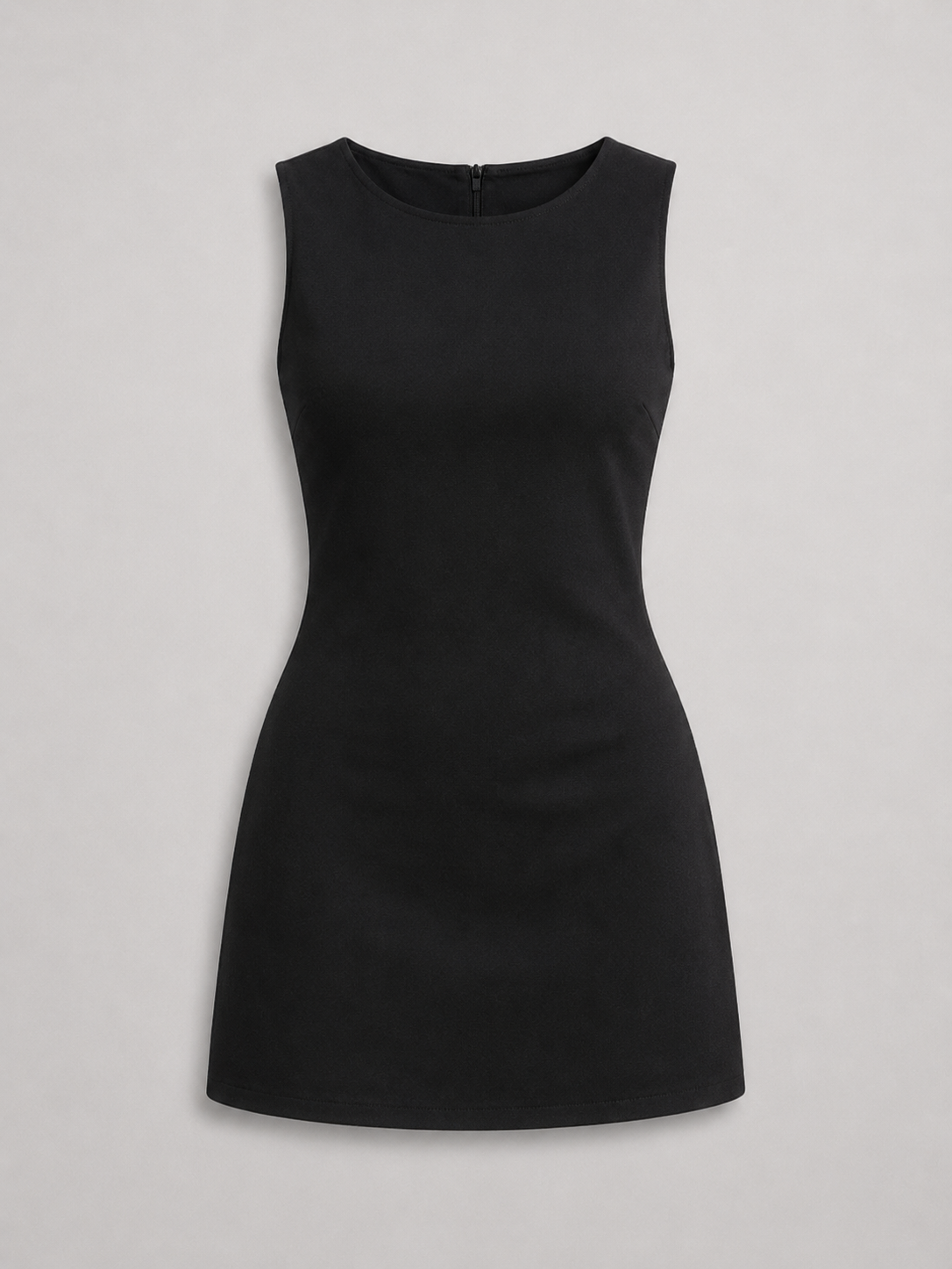 Ärmelloses Strick Mini Kleid