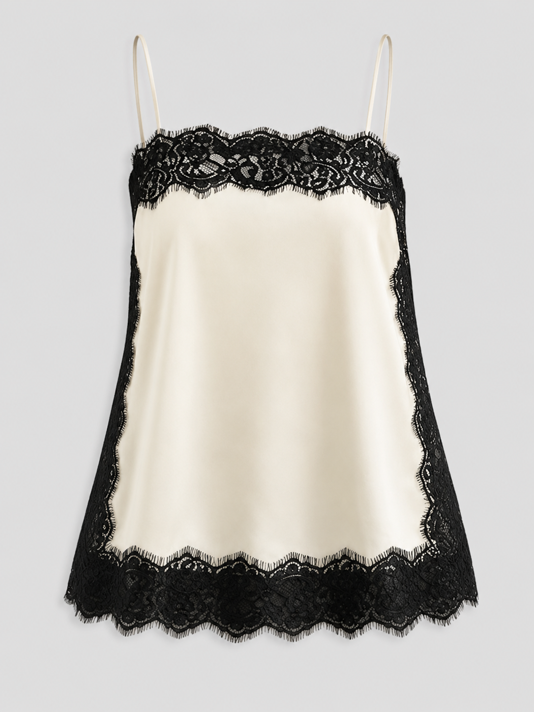 Satin Camisole mit Spitze