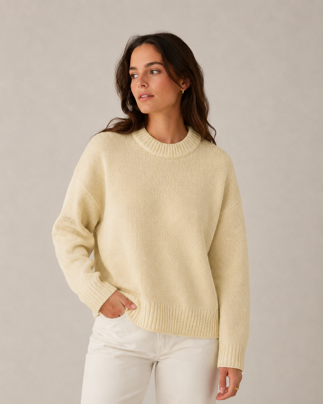 Lockerer Pullover aus Strick