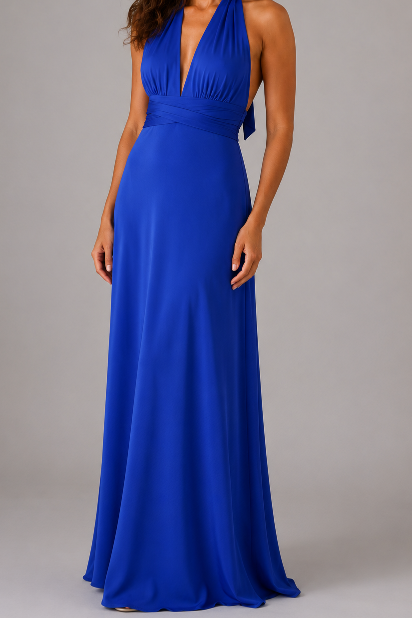 Multiway Maxikleid mit V-Ausschnitt