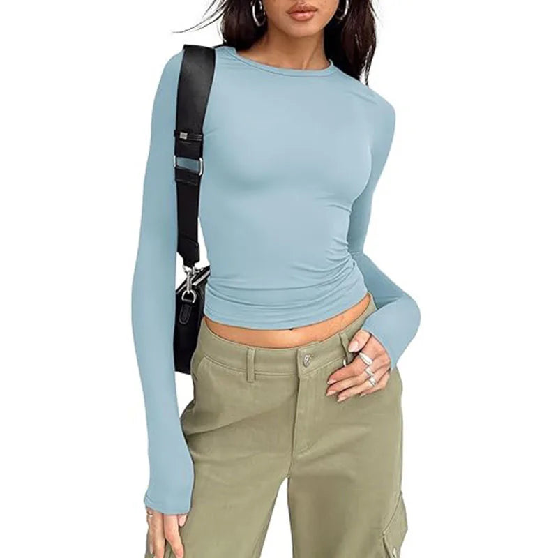 Langarmshirt mit Rundhalsausschnitt