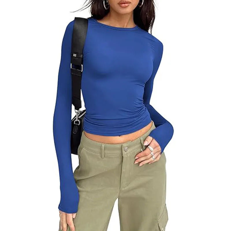 Langarmshirt mit Rundhalsausschnitt