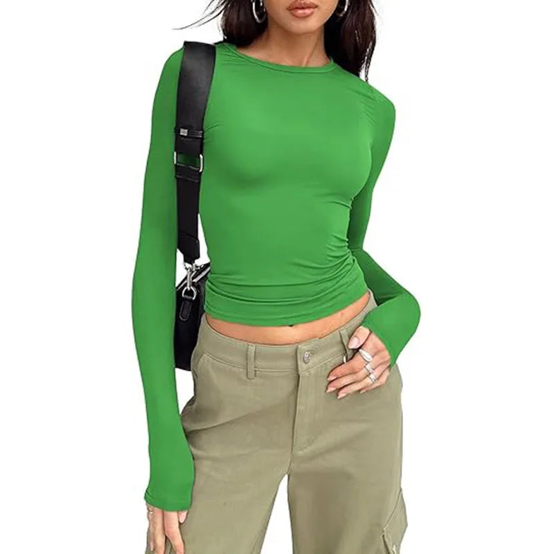Langarmshirt mit Rundhalsausschnitt