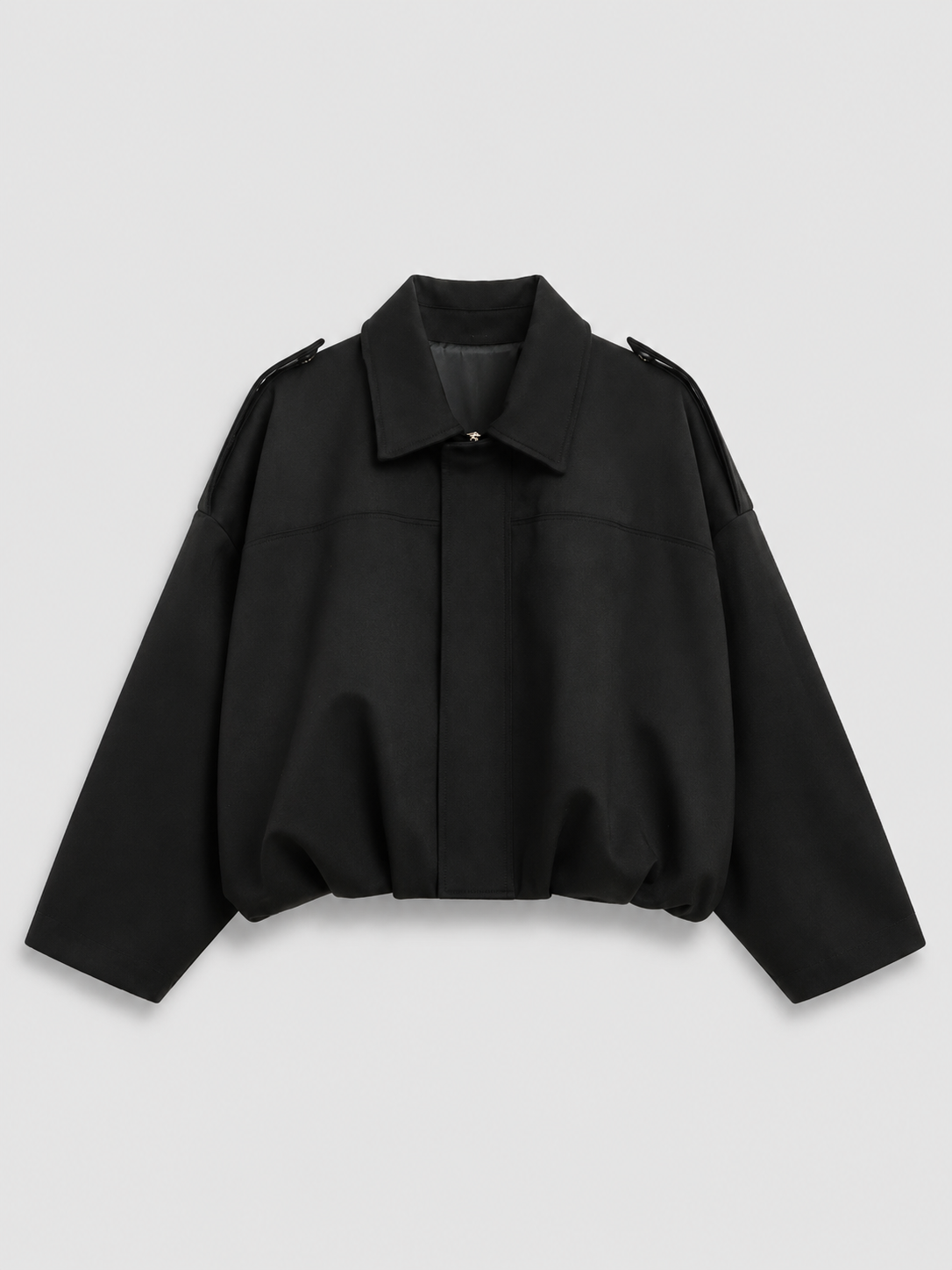 Kurze Bomberjacke aus Wildlederoptik
