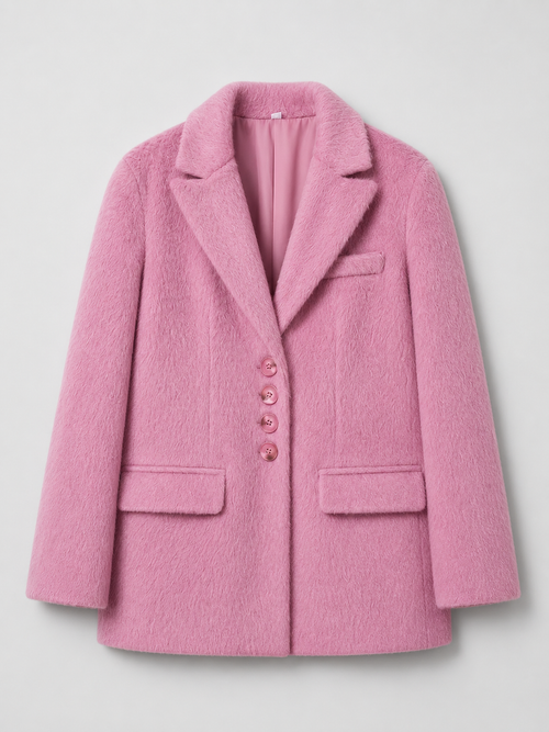 Warmer Damenblazer mit Klappkragen